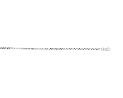 Sterling Silver Rhodium Plated Rockstar Cut Round Box Chain (1.90 mm)