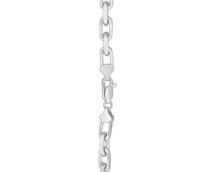 Sterling Silver Rhodium Plated French Cable Chain (5.60 mm)