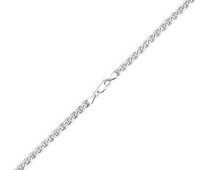 Sterling Silver Rhodium Plated Mariner Chain (5.60 mm)