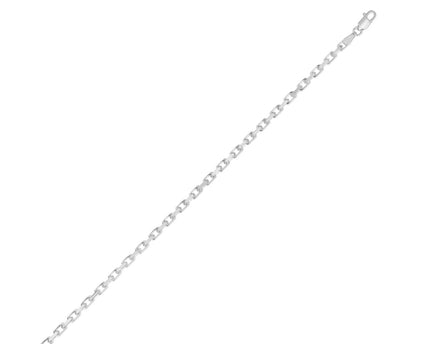 Sterling Silver Rhodium Plated French Cable Chain (2.80 mm)