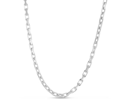 Sterling Silver Rhodium Plated French Cable Chain (2.80 mm)