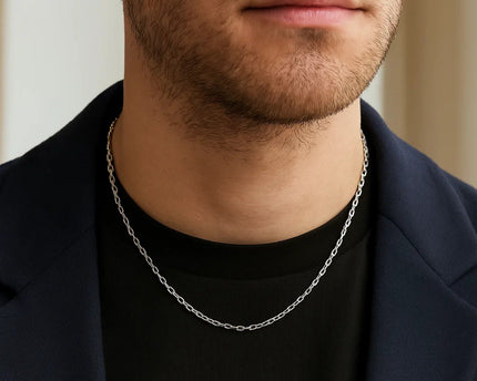 Sterling Silver Rhodium Plated French Cable Chain (2.80 mm)