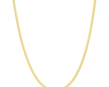 Sterling Silver Yellow Gold Plated Oval Snake Chain (2.60 mm)