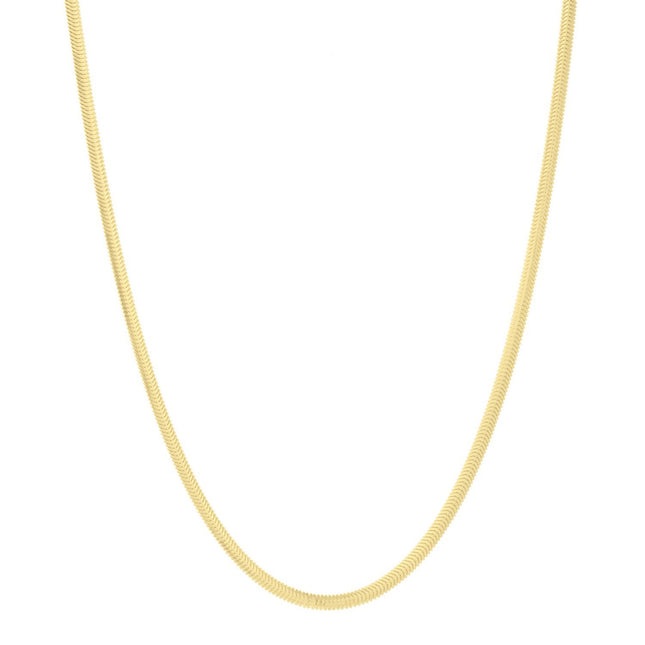 Sterling Silver Yellow Gold Plated Oval Snake Chain (2.60 mm)