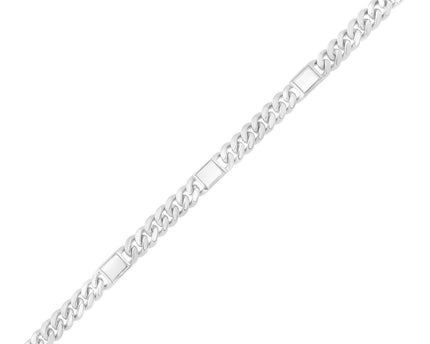 Sterling Silver Rhodium Plated Miami Cuban Link Bracelet (9.00 mm)
