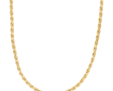 Sterling Silver Yellow Gold Plated Diamond Cut Royal Rope Chain (4.40 mm)