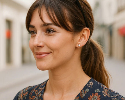 Sterling Silver Ball Stud Earrings (6.00 mm)