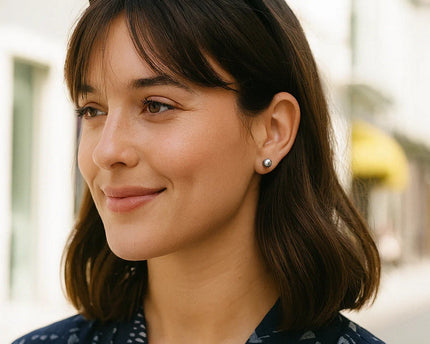 Sterling Silver Ball Stud Earrings (6.00 mm)