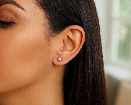 Sterling Silver Ball Stud Earrings (6.00 mm)