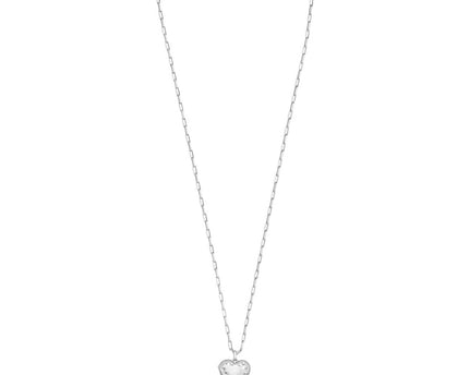 Sterling Silver Rhodium Plated Heart Locket Necklace
