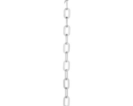 Sterling Silver Rhodium Plated Italian Link Paperclip Bracelet (10.30 mm)