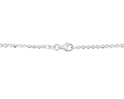 Sterling Silver Rhodium Plated Moon Cut Bead Chain (3.00 mm)