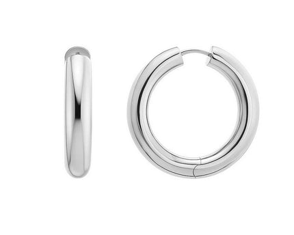 Sterling Silver Round Hoop Earrings