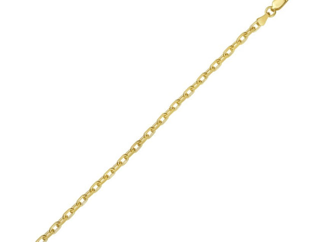 Sterling Silver Gold Plated French Cable Chain (3.40 mm)
