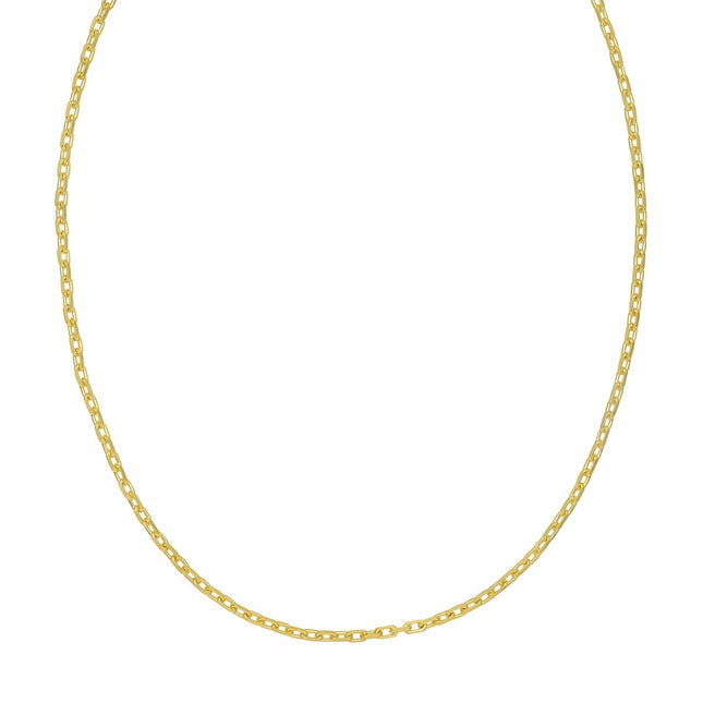 Sterling Silver Gold Plated French Cable Chain (3.40 mm)