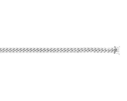 Sterling Silver Rhodium Plated Miami Cuban Chain (8.40 mm)