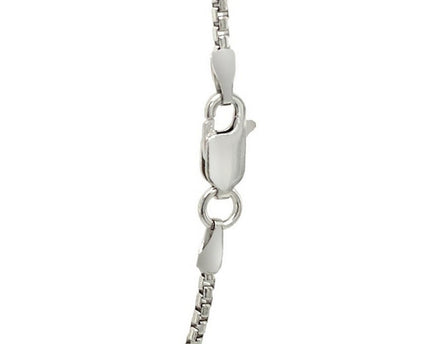 Sterling Silver Rhodium Plated Round Box Chain (1.50 mm)