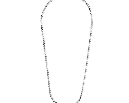 Sterling Silver Rhodium Plated Round Box Chain (4.40 mm)