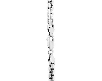 Sterling Silver Rhodium Plated Round Box Chain (4.40 mm)