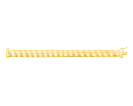 Sterling Silver Yellow Gold Plated Standard Thick Tubogas Bracelet (12.00 mm)