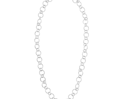 Sterling Silver Rhodium Plated Link Necklace