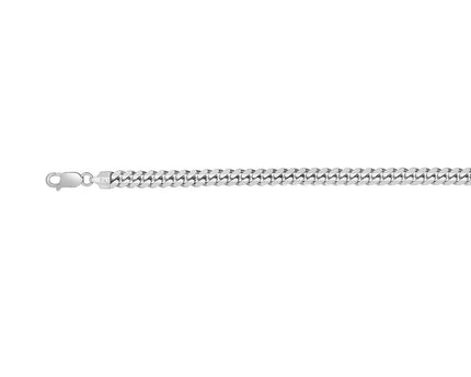 Sterling Silver Rhodium Plated Miami Cuban Chain (6.30 mm)