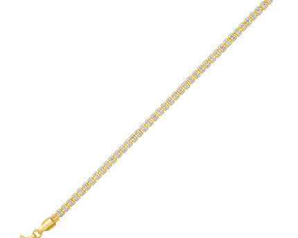 Sterling Silver with Gold Plated Ice Barrel Chain (4.00 mm)