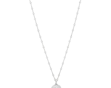 Sterling Silver Rhodium Plated Sand Dollar Necklace