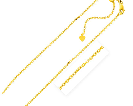 Sterling Silver Rose Finish Adjustable Cable Chain (1.80 mm)