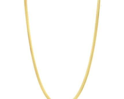 Sterling Silver Yellow Gold Plated Oval Snake Chain (4.20 mm)