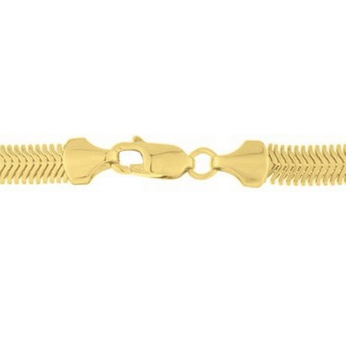 Sterling Silver Yellow Gold Plated Oval Snake Chain (4.20 mm)