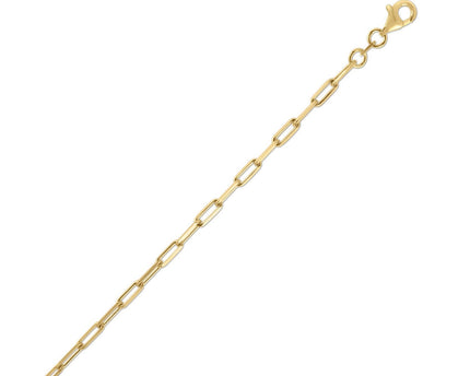 Sterling Silver Gold Plated Paperclip Anklet