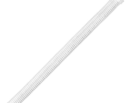 Sterling Silver Rhodium Plated Standard Thick Tubogas Bracelet (12.00 mm)