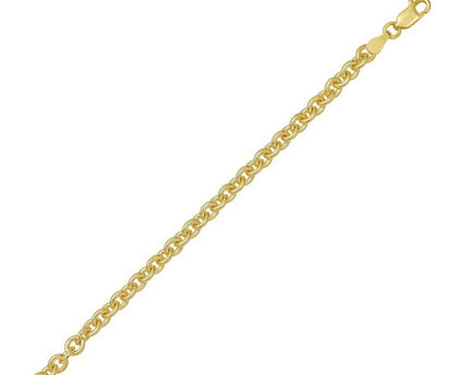Sterling Silver Gold Plated Rolo Chain (4.70 mm)