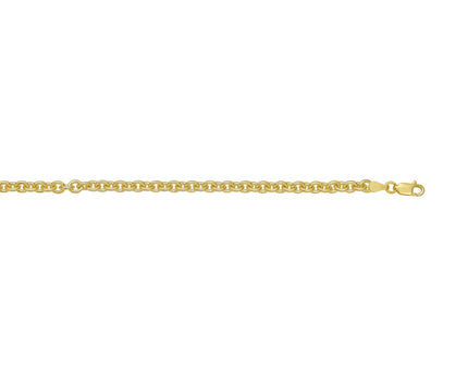 Sterling Silver Gold Plated Rolo Chain (4.70 mm)