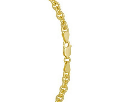 Sterling Silver Gold Plated Rolo Chain (4.70 mm)