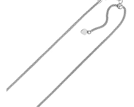 Sterling Silver 0.8mm Adjustable Popcorn Chain (0.80 mm)