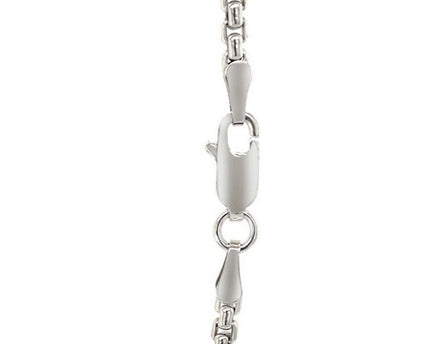 Sterling Silver Rhodium Plated Round Box Chain (2.20 mm)
