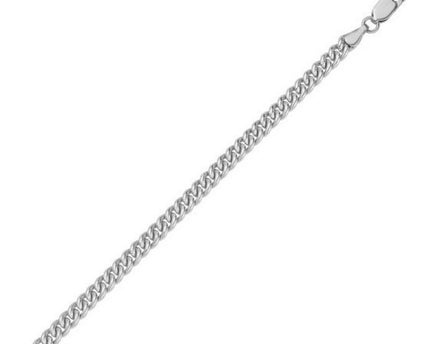 Sterling Silver Rhodium Plated Vintage Puffed Miami Cuban Chain (5.30 mm)
