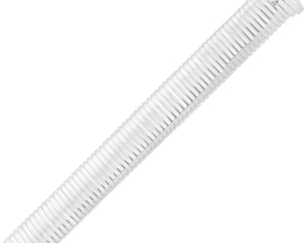 Sterling Silver Rhodium Plated Extra Thick Tubogas Bracelet (18.00 mm)