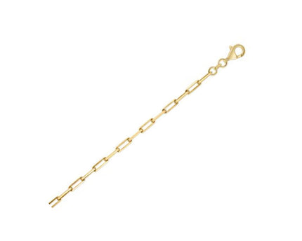 Sterling Silver Gold Plated Paperclip Chain (2.95 mm)
