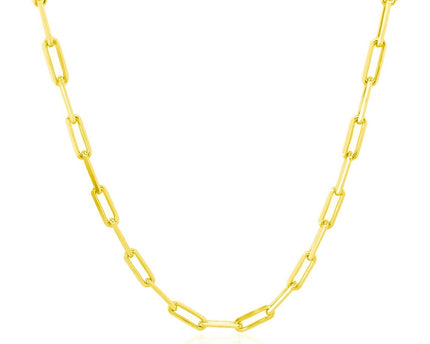Sterling Silver Gold Plated Paperclip Chain (2.95 mm)