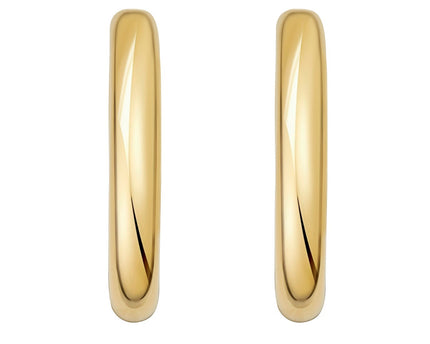 Sterling Silver Yellow Gold Plated Round Hoop Earrings