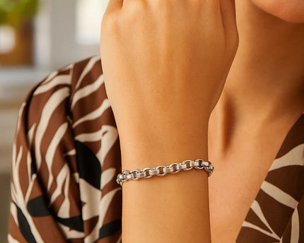 Sterling Silver Rolo Link Bracelet