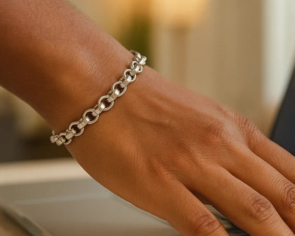 Sterling Silver Rolo Link Bracelet