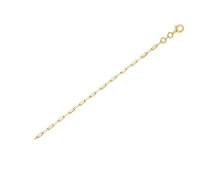 Sterling Silver Gold Plated Paperclip Chain (1.80 mm)