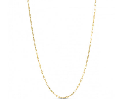 Sterling Silver Gold Plated Paperclip Chain (1.80 mm)