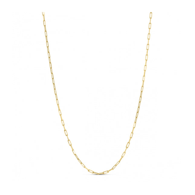 Sterling Silver Gold Plated Paperclip Chain (1.80 mm)