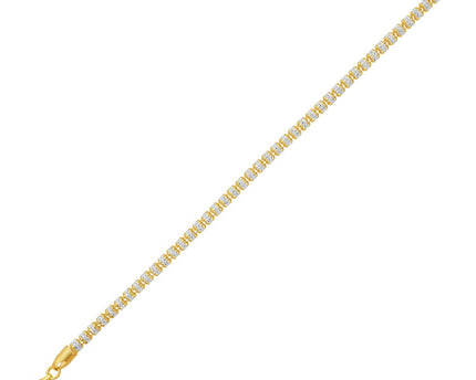 Sterling Silver with Gold Plated Ice Barrel Chain (3.80 mm)