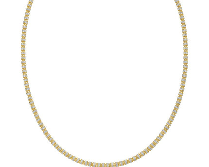 Sterling Silver with Gold Plated Ice Barrel Chain (3.80 mm)